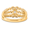 Thumbnail Image 3 of Brilliant Moments Three-Row Graduated Diamond Ring 1 ct tw 14K Yellow Gold