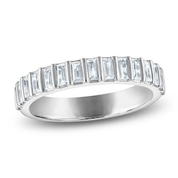 Vera Wang VOW Baguette-Cut Lab-Grown Diamond Wedding Band 3/4 ct tw 14K White Gold