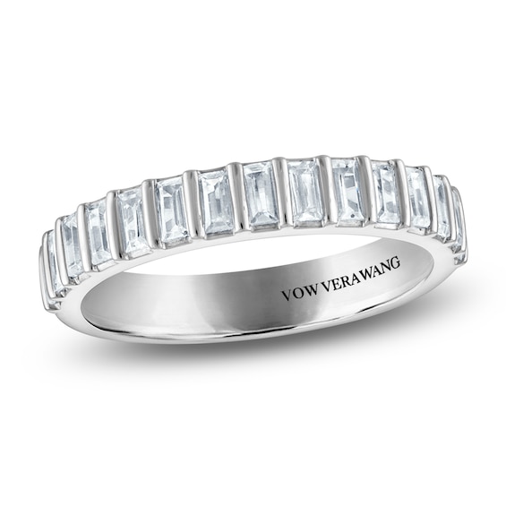 Vera Wang VOW Baguette-Cut Lab-Grown Diamond Wedding Band 3/4 ct tw 14K White Gold