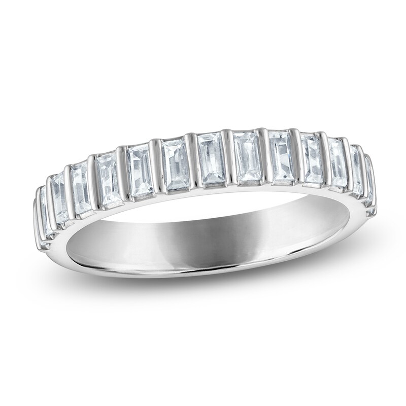 Main Image 1 of Vera Wang VOW Baguette-Cut Lab-Grown Diamond Wedding Band 3/4 ct tw 14K White Gold