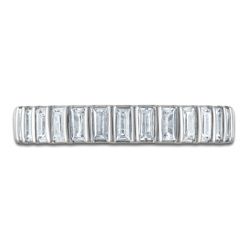 Main Image 3 of Vera Wang VOW Baguette-Cut Lab-Grown Diamond Wedding Band 3/4 ct tw 14K White Gold