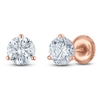 Thumbnail Image 2 of Round-Cut Lab-Grown Diamond Solitaire Stud Earrings 1-1/2 ct tw 18K Rose Gold (VS2/F)