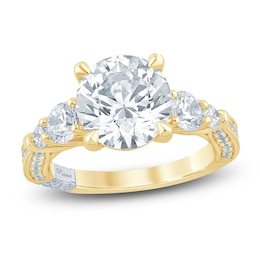 Pnina Tornai Round-Cut Lab-Grown Diamond Engagement Ring 4 ct tw 14K Yellow Gold