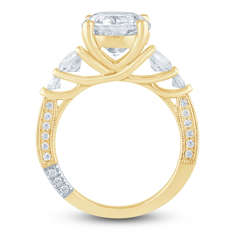 Main Image 4 of Pnina Tornai Round-Cut Lab-Grown Diamond Engagement Ring 4 ct tw 14K Yellow Gold