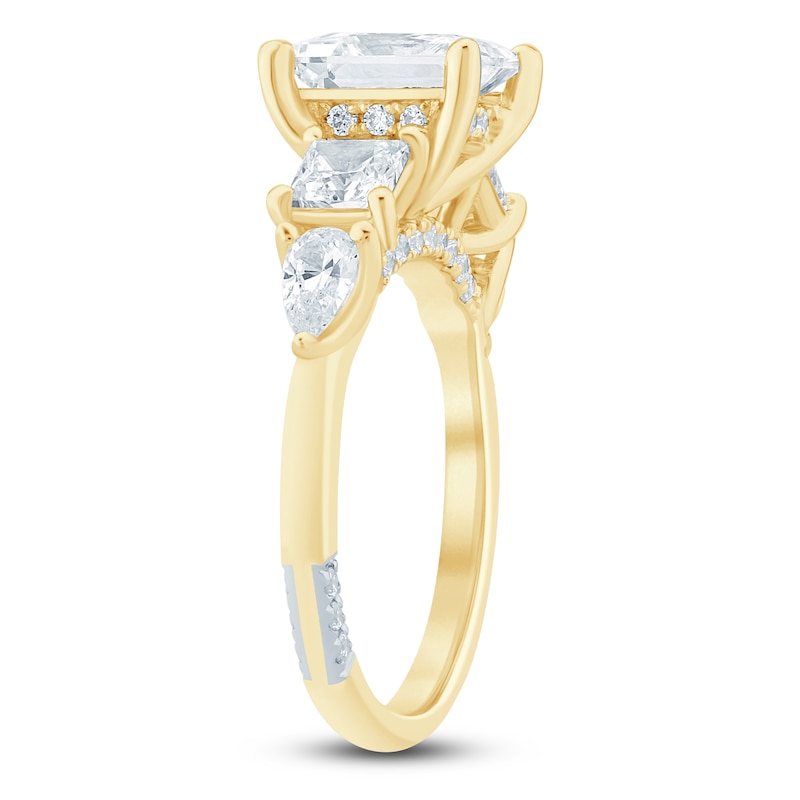 Main Image 2 of Pnina Tornai Princess-Cut & Pear-Shaped Lab-Grown Diamond Five-Stone Engagement Ring 3-7/8 ct tw 14K Yellow Gold