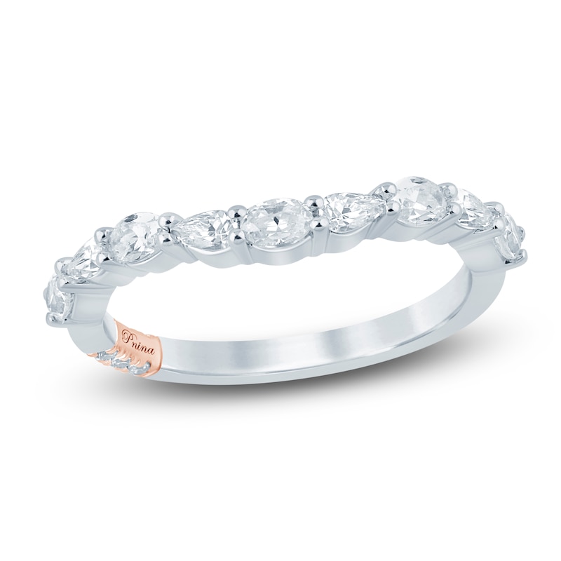 Main Image 1 of Pnina Tornai Oval-Cut & Pear-Shaped Lab-Grown Diamond Contour Anniversary Ring 1/2 ct tw 14K White Gold