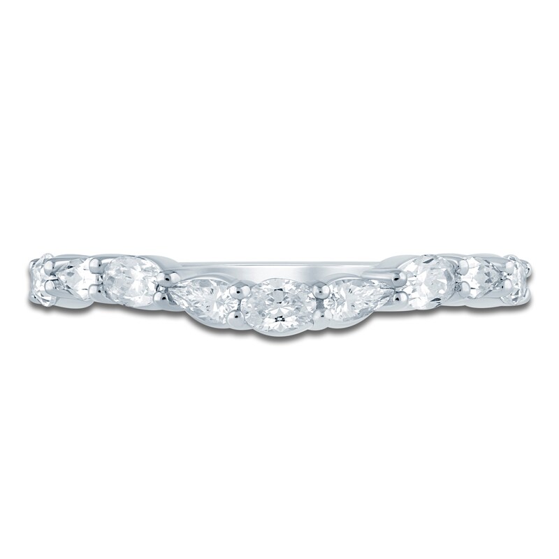 Main Image 3 of Pnina Tornai Oval-Cut & Pear-Shaped Lab-Grown Diamond Contour Anniversary Ring 1/2 ct tw 14K White Gold