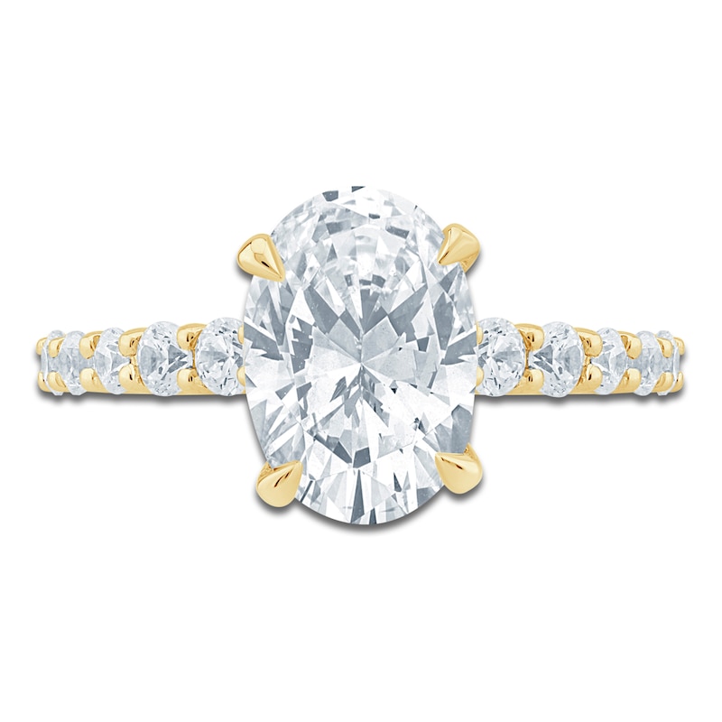Main Image 3 of Pnina Tornai Oval-Cut Lab-Grown Diamond Engagement Ring 3-3/4 ct tw 14K Yellow Gold