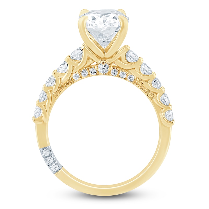 Main Image 4 of Pnina Tornai Oval-Cut Lab-Grown Diamond Engagement Ring 3-3/4 ct tw 14K Yellow Gold