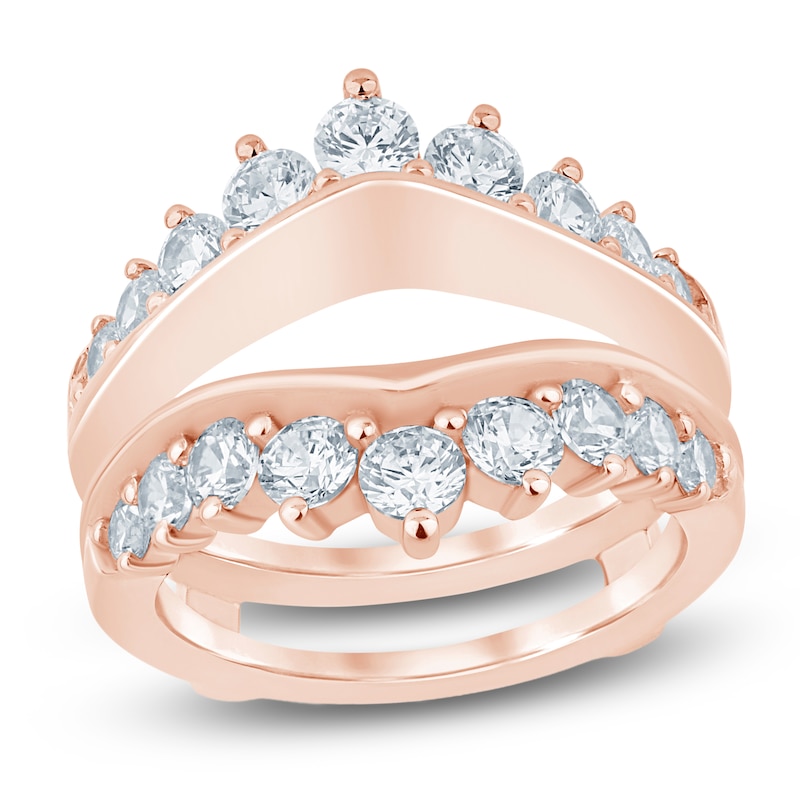 Main Image 1 of Lab-Grown Diamond Contour Enhancer Ring 2 ct tw 14K Rose Gold