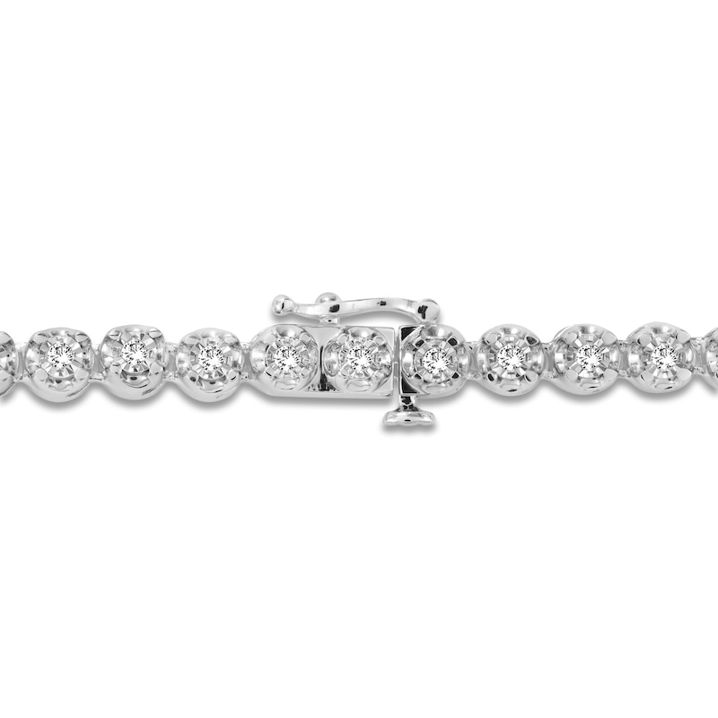 Main Image 2 of Men's Diamond Tennis Necklace 2 ct tw Sterling Silver 22"