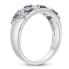 Thumbnail Image 3 of Trillion-Cut Blue Lab-Created Sapphire & White Lab-Created Sapphire Ring Sterling Silver