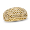 Thumbnail Image 1 of Italia D'Oro Diamond-Cut Domed Ring 14K Two-Tone Gold