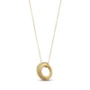 Thumbnail Image 2 of Italia D'Oro Diamond-Cut Circle Necklace 14K Two-Tone Gold 18"