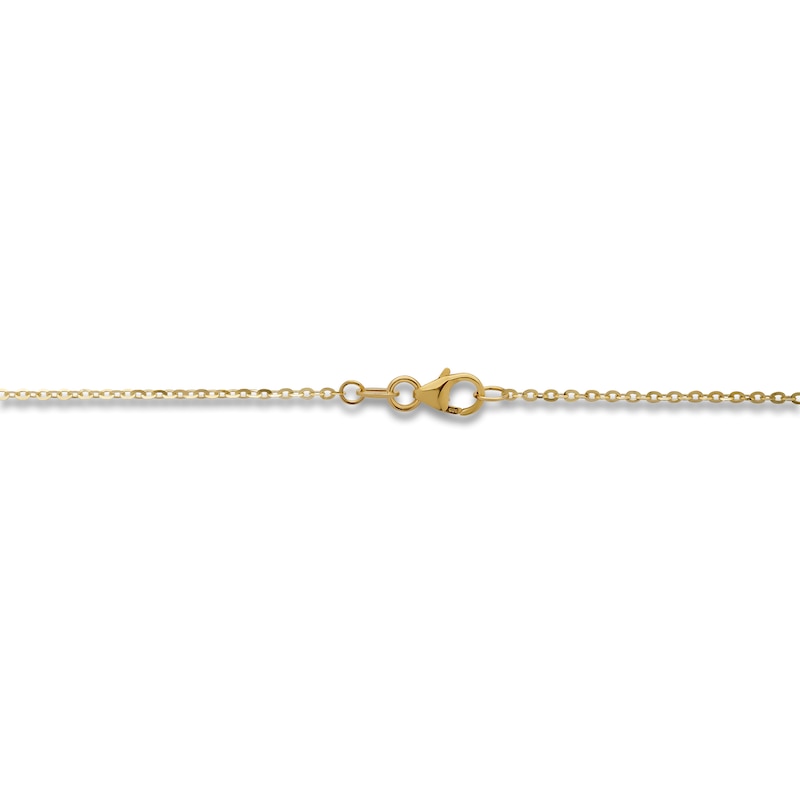 Main Image 3 of Italia D'Oro Diamond-Cut Circle Necklace 14K Two-Tone Gold 18"