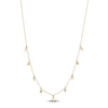 Thumbnail Image 4 of Shy Creation Cultured Pearl & Diamond Accent Dangle Station Necklace 14K Yellow Gold 18"
