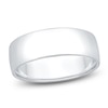 Thumbnail Image 1 of Men's Domed Wedding Band 10K White Gold 7mm