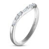 Thumbnail Image 2 of Vera Wang VOW Round & Baguette-Cut Contour Wedding Band 1/4 ct tw 14K White Gold