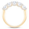 Thumbnail Image 2 of Certified Diamond Scalloped-Edge Anniversary Ring 1-1/2 ct tw 14K Yellow Gold