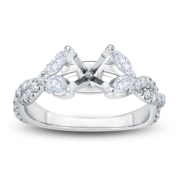 Chosen Certified Diamond Marquise-Cut Engagement Ring Setting 3/4 ct tw 14K White Gold