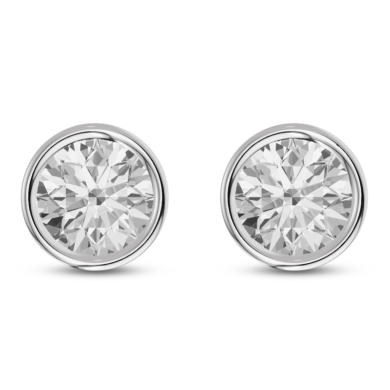 Main Image 1 of Jared Signature Lab-Grown Diamond Round-Cut Solitaire Stud Earrings 1 ct tw 14K White Gold (VS2/F)