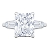 Thumbnail Image 3 of Radiant-Cut Lab-Grown Diamond Hidden Halo Engagement Ring 4-3/4 ct tw 14K White Gold