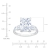 Thumbnail Image 4 of Radiant-Cut Lab-Grown Diamond Hidden Halo Engagement Ring 4-3/4 ct tw 14K White Gold