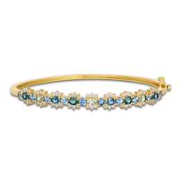 Le Vian Oval & Round-Cut Natural Montana Sapphire Ombré Bangle Bracelet 1/2 ct tw Diamonds 14K Honey Gold