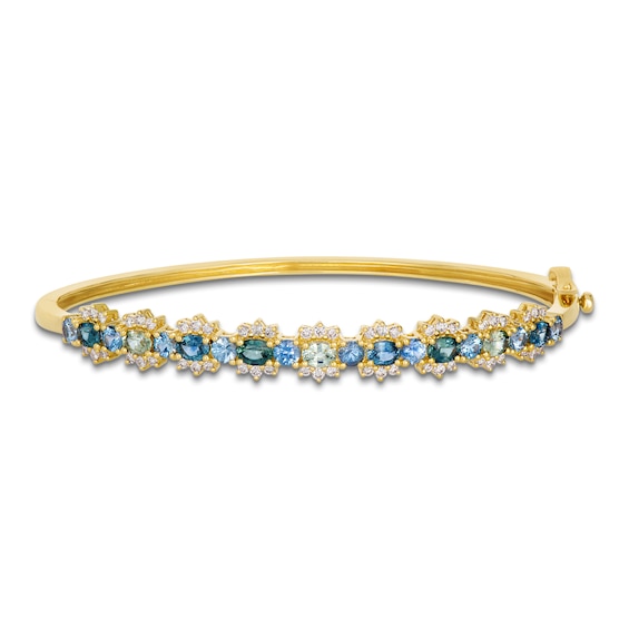 Le Vian Montana Sapphire Ombré Oval & Round-Cut Bangle Bracelet 1/2 ct tw Diamonds 14K Honey Gold