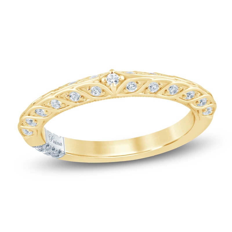 Main Image 1 of Pnina Tornai Certified Diamond Knife-Edge Wedding Band 1/4 ct tw 14K Yellow Gold