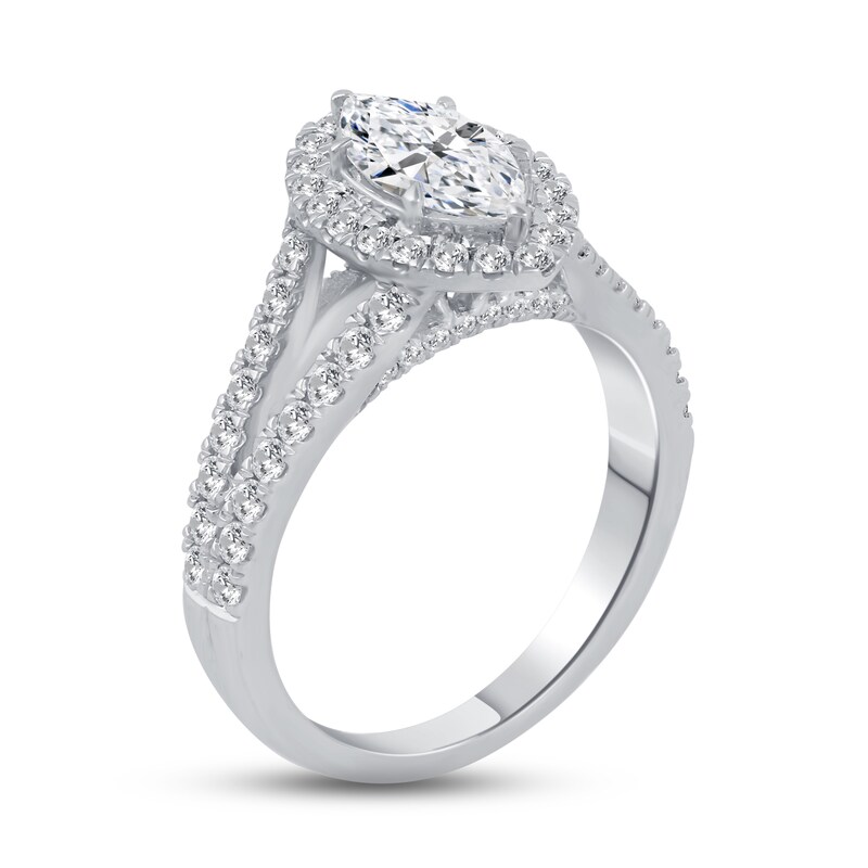 Main Image 2 of Diamond Engagement Ring 1-5/8 ct tw Marquise/Round 14K White Gold