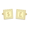 Thumbnail Image 1 of Initial Cuff Links Yellow Gold-Plated Sterling Silver 21mm
