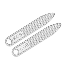 Initial Collar Stay Sterling Silver 9x56mm