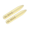 Thumbnail Image 1 of Textured Initial Collar Stay 10K Yellow Gold 9x56mm