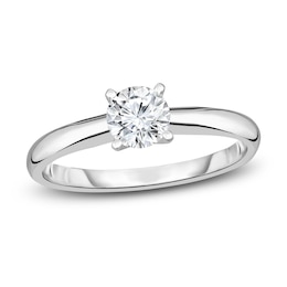 Diamond Solitaire Engagement Ring 1/5 ct tw Round 14K White Gold (I2/I)