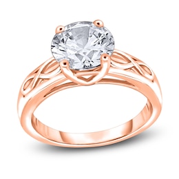 Diamond Solitaire Infinity Engagement Ring 2 ct tw Round 14K Rose Gold (I2/I)