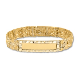 Men's Link ID Bracelet 14K Yellow Gold 12.0mm 8"