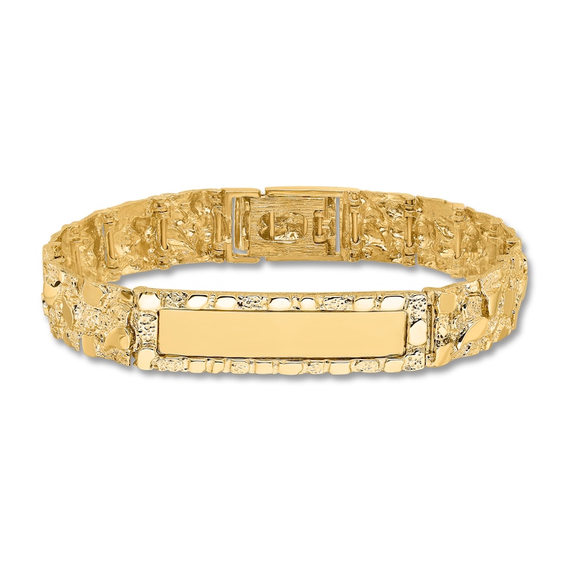 Men's Link ID Bracelet 14K Yellow Gold 12.0mm 8"