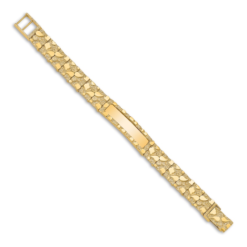 Main Image 2 of Men's Link ID Bracelet 14K Yellow Gold 12.0mm 8"
