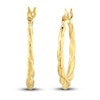 Thumbnail Image 0 of Round Twisted Hoop Earrings 14K Yellow Gold 20mm