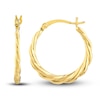 Thumbnail Image 1 of Round Twisted Hoop Earrings 14K Yellow Gold 20mm