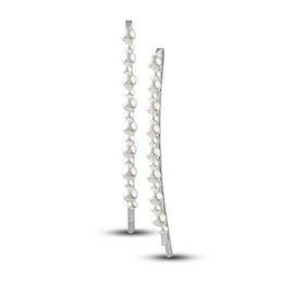 Kenneth Jay Lane Simulated Pearl Hair Pin Rhodium-Plated Brass