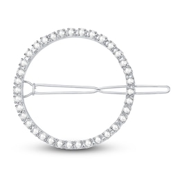 Kenneth Jay Lane Simulated Cultured Pearl Hair Pin Rhodium-Plated Brass