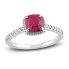 Thumbnail Image 1 of Natural Ruby Engagement Ring 1/6 ct tw 14K White Gold