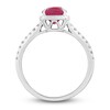 Thumbnail Image 3 of Natural Ruby Engagement Ring 1/6 ct tw 14K White Gold