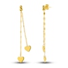 Thumbnail Image 1 of Heart Dangle Earrings 14K Yellow Gold