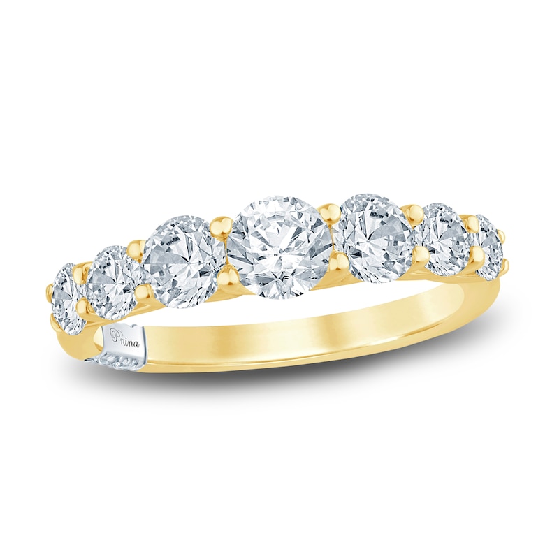 Pnina Tornai Lab-Created Diamond Anniversary Band 1-1/2 ct tw Round 14K Yellow Gold