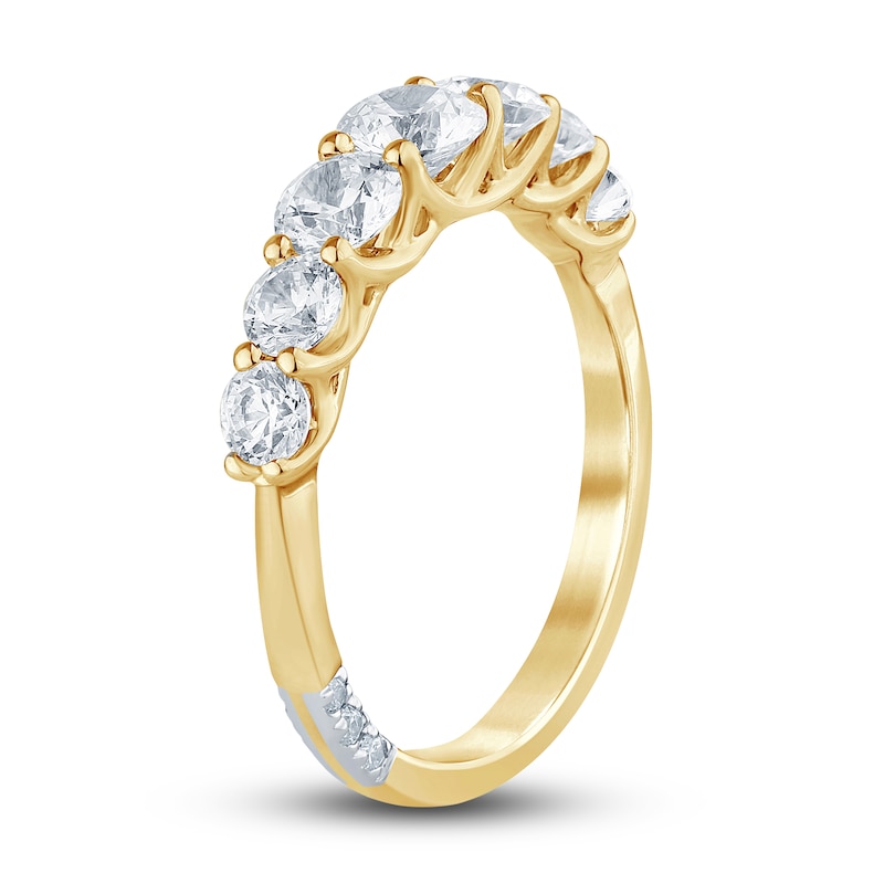 Pnina Tornai Lab-Created Diamond Anniversary Band 1-1/2 ct tw Round 14K Yellow Gold