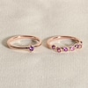 Thumbnail Image 4 of Juliette Maison Natural Aquamarine & Natural Ruby Ring 10K White Gold