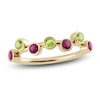 Thumbnail Image 1 of Juliette Maison Natural Peridot & Natural Rhodolite Garnet Ring 10K Yellow Gold